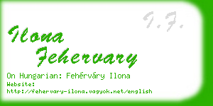 ilona fehervary business card